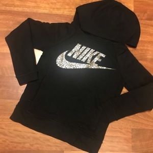 Black Funnel Neck Nike Hoodie